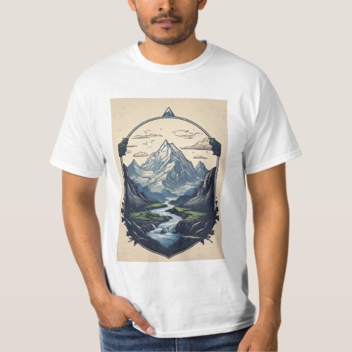 Mountainous image t shirt T_Shirt