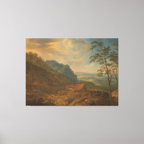 Mountainous Landscape with Farm Herman Saftleven Canvas Print