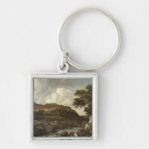 Mountainous Wooded Landscape with a Torrent Keychain