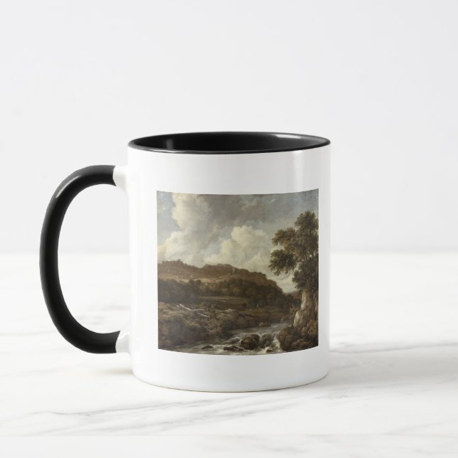 Mountainous Wooded Landscape with a Torrent Mug (Left)