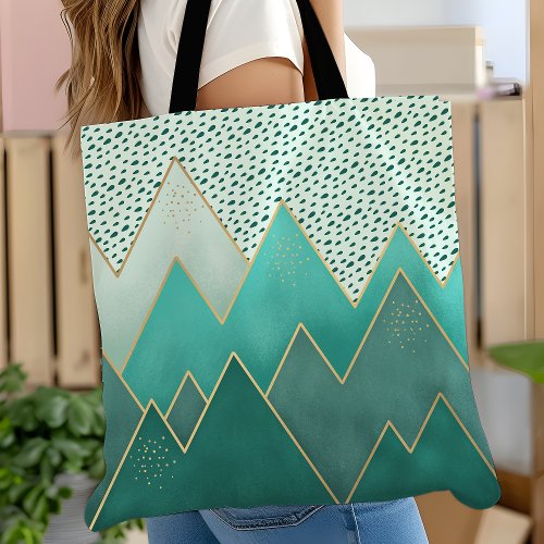 Mountains Abstract Modern Scandinavian Landscape Tote Bag