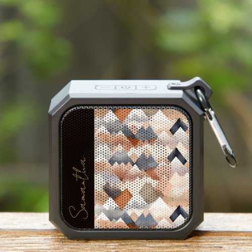 Mountains Abstract Monogram Personalized Bluetooth Speaker