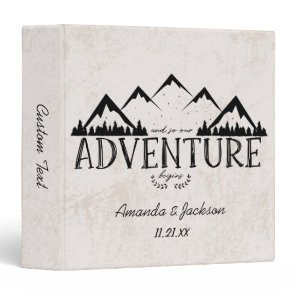 Mountains Adventure Begins Wedding Photo Album Binder