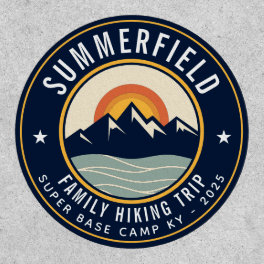 Mountains Adventure Family Hiking Trip Matching Patch