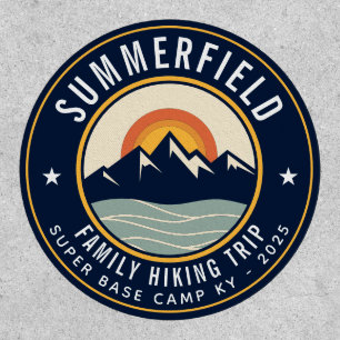 Mountains Adventure Family Hiking Trip Matching Patch