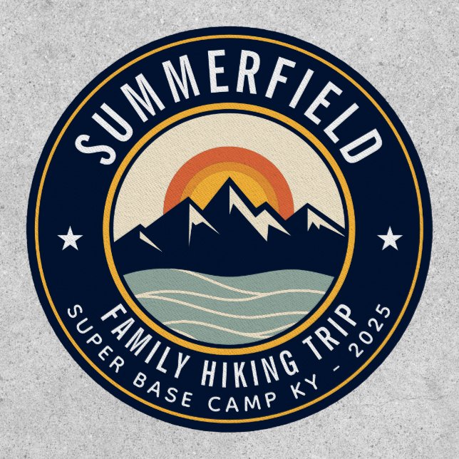 Mountains Adventure Family Hiking Trip Matching Patch (Front)