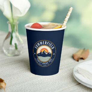 Mountains Adventure Family Hiking Trip Paper Cups