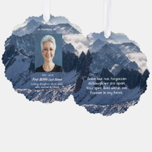Mountains Alpine Memorial Keepsake Ornament Card