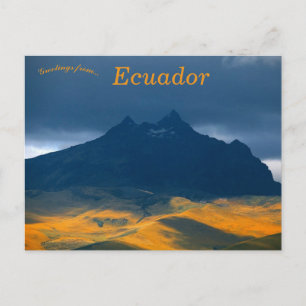 Mountains and Cloudy Skies in Ecuador Postcard