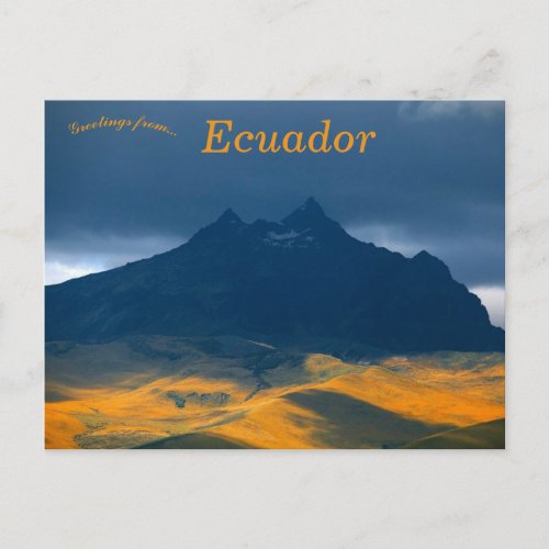 Mountains and Cloudy Skies in Ecuador Postcard