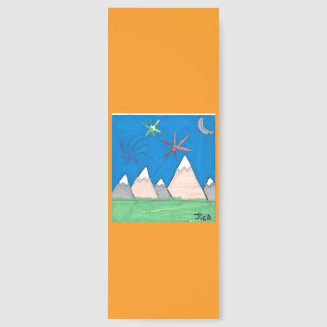 Mountains and Fireworks Bookmark (Front)
