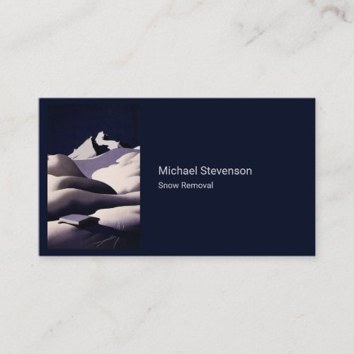 Mountains And Hills of Snow in Austria in Winter Business Card