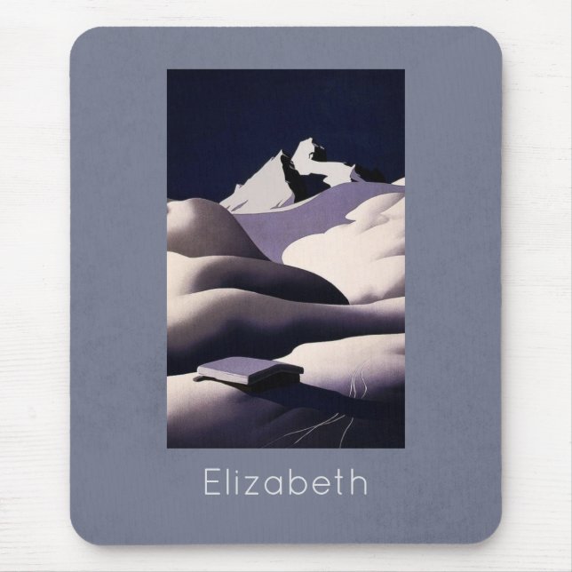 Mountains And Hills of Snow in Winter Mouse Pad (Front)