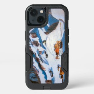 Mountains and Houses in the Snow, Winter Landscape iPhone 13 Case