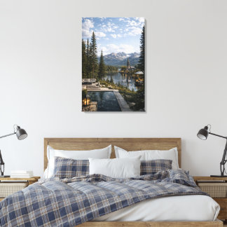Mountains and lake canvas print