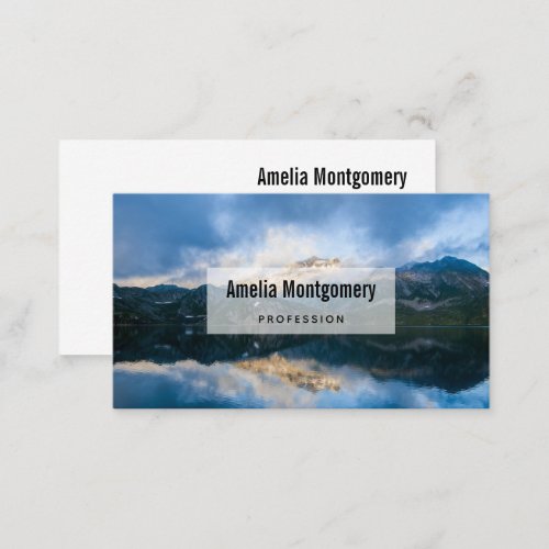 Mountains and Lake Scenic Nature Photo Business Card