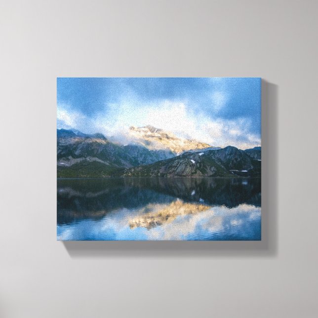 Mountains and Lake Scenic Nature Photo Canvas Print (Front)