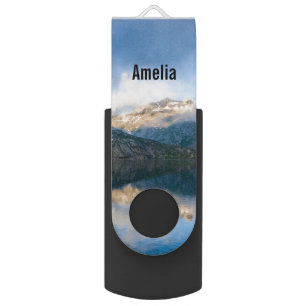 Mountains and Lake Scenic Nature Photo Flash Drive