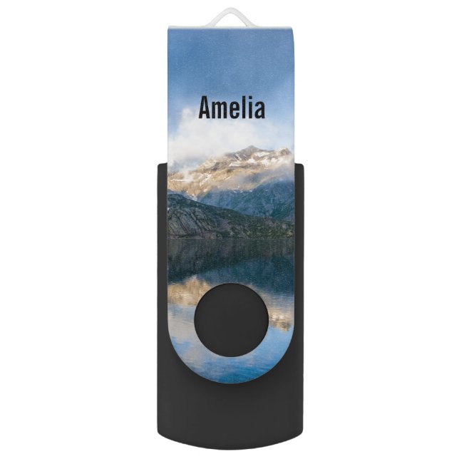 Mountains and Lake Scenic Nature Photo Flash Drive (Front Vertical)