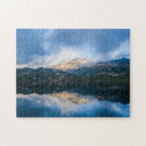 Mountains and Lake Scenic Nature Photo Jigsaw Puzzle