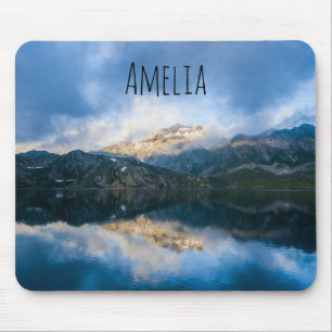Mountains and Lake Scenic Nature Photo Mouse Pad