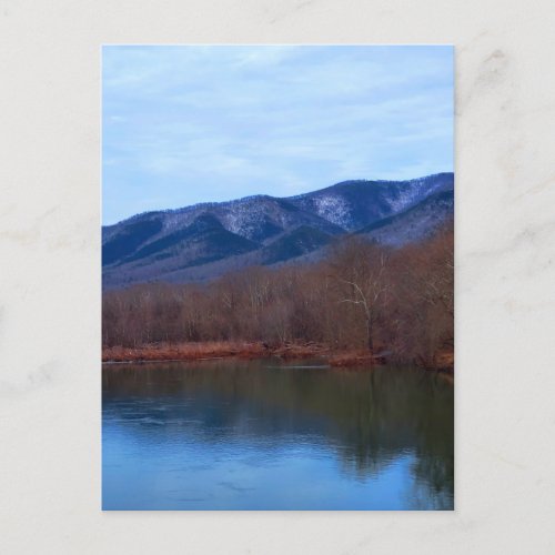 Mountains and Lake Winter Scenery Postcard