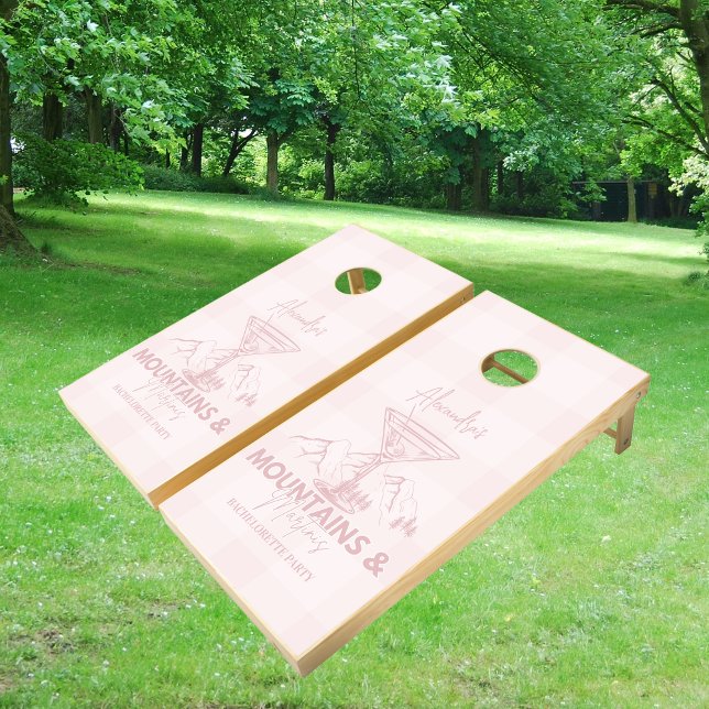 Mountains and Martinis Bachelorette Cornhole Set (Creator Uploaded)