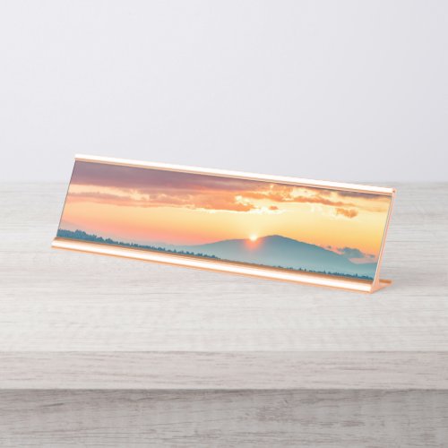 Mountains and Meadows Panorama Desk Name Plate