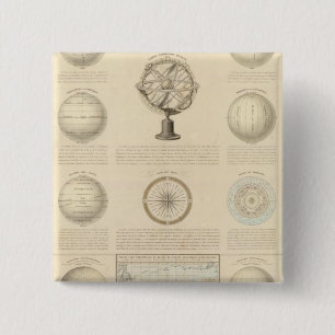 Mountains and River of the World Pinback Button