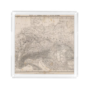 Mountains and Rivers of Europe Acrylic Tray