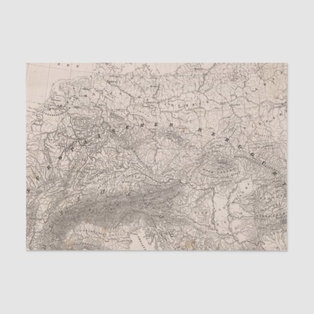 Mountains and Rivers of Europe Tissue Paper (Front)