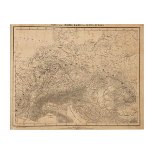 Mountains and Rivers of Europe Wood Wall Decor