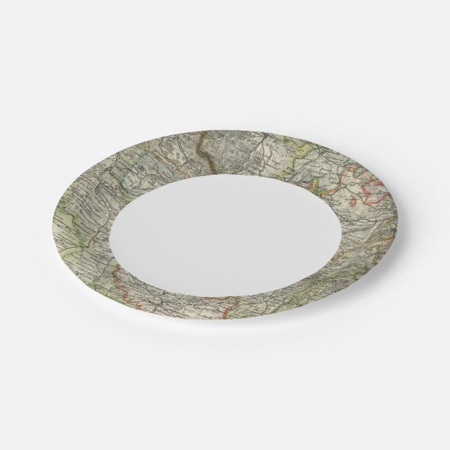 Mountains and Rivers of Hildburghausen Germany Paper Plates (Angled)