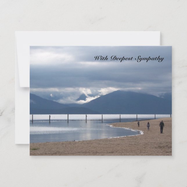 Mountains and Sea Bible Verse Sympathy Card (Front)