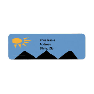Mountains and Sun Label