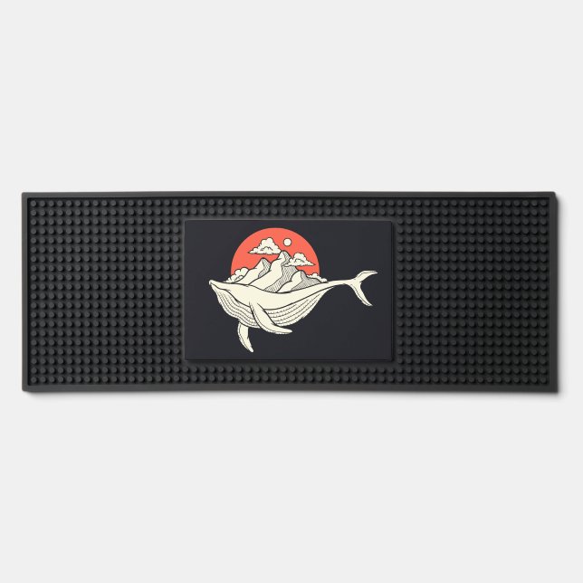 Mountains and the Whale Bar Mat (Front)