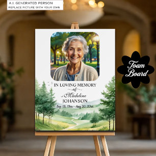 Mountains and Trees Celebration Of Life Funeral Foam Board