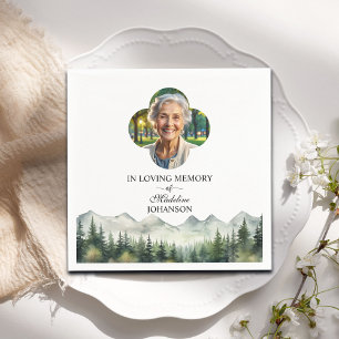 Mountains and Trees Celebration Of Life Funeral Napkins