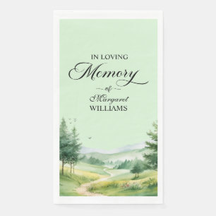 Mountains and Trees Celebration Of Life Funeral Paper Guest Towels
