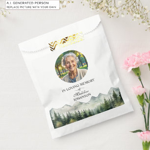 Mountains and Trees Celebration Of Life Keepsake Favor Bag