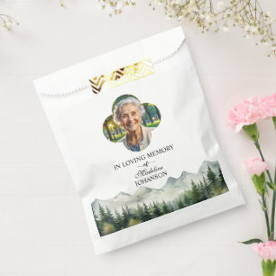 Mountains and Trees Celebration Of Life Keepsake Favor Bag