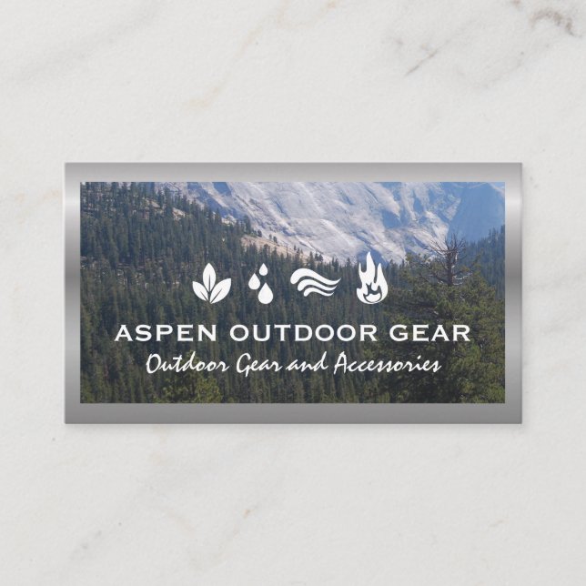 Mountains and Trees | Nature Business Card (Front)