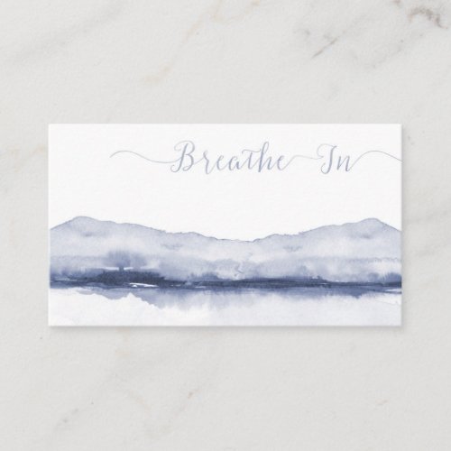 Mountains and Water Blush and Gray Abstract Waterc Business Card