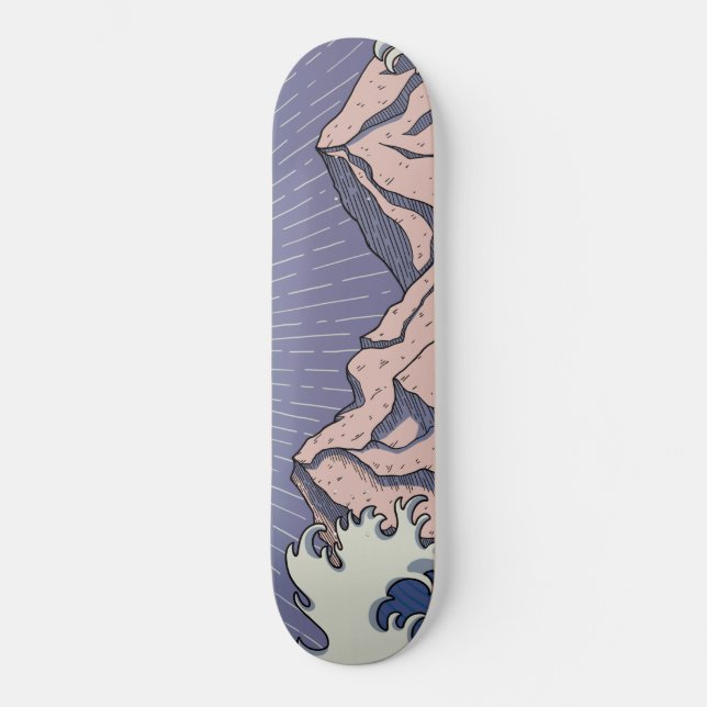 Mountains and Waves Skateboard (Front)