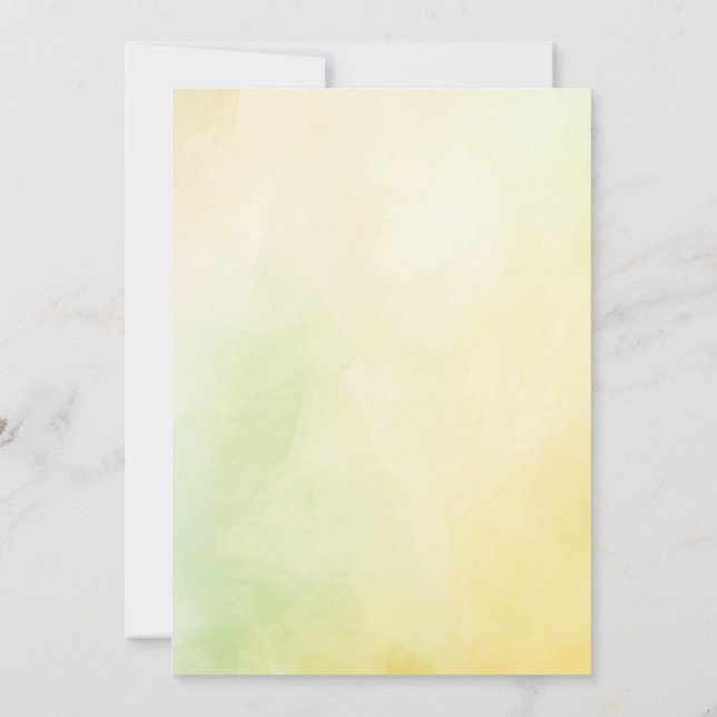 Mountains and Wildflowers Landscape Wedding Invitation (Back)