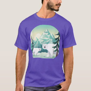 Mountains Arctic Animal Wildlife Nature Polar Bear T-Shirt