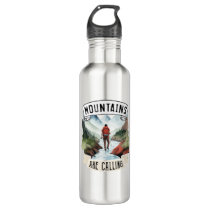 Mountains are Calling Adventure Hiking Camping Stainless Steel Water Bottle