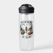 Mountains are Calling Adventure Hiking Camping Water Bottle