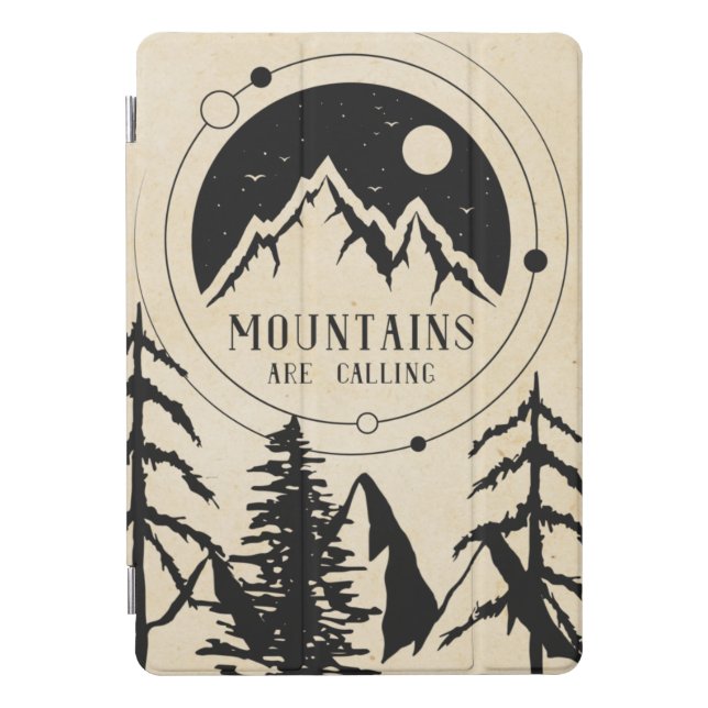 Mountains Are Calling | Adventure Quote Nature iPad Pro Cover (Front)