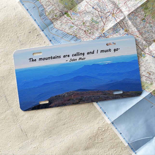 Mountains are Calling Aluminum License Plate (In Situ)
